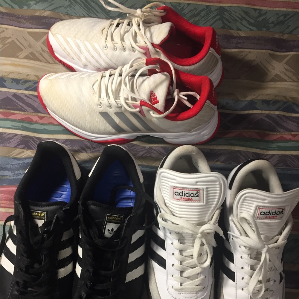 Lot of 3 adidas original  sneakers size 9